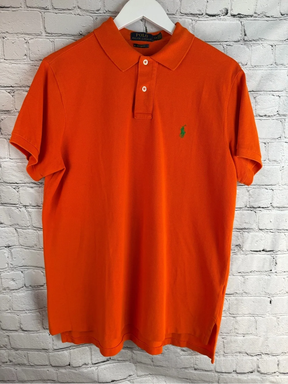 POLO RALPH LAUREN Orange Polo Shirt | Classic Preppy Golf Casual | Size L